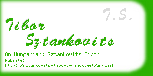 tibor sztankovits business card